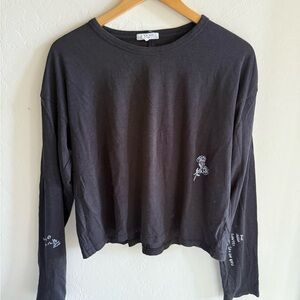 Rag & Bone Tattoo Embroidered Cropped Tee